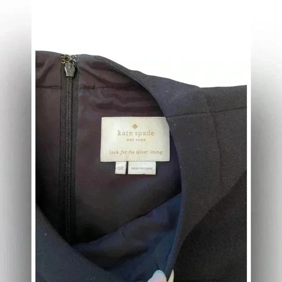 Kate Spade Black Fit and Flare Dress Size 00 - Picture 9 of 12